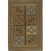 Couristan Covington Floral Paisley Rug In Neutrals-Blue - (3 Foot 6 Inch x 5 Foot 6 Inch)