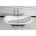 thumbnail image 3 of Kingston Brass CC2098 Brass Chain & Stopper Tub Waste and Overflow, Brushed Nickel, 20-1/4 in~22-5/8 in x 7 in (L) x 3 in (W) x 14-1/4 in~15 in (H), 3 of 7