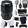 thumbnail image 1 of FUJIFILM XF 90mm f/2 R LM WR Lens Bundle with Striker Deluxe Photo Starter Kit (11 Pieces) + 3-Piece Multi-Coated HD Filter Set + Lens Pouch | Large + Vivitar SF-4000 Flash with Bracket  + Universal S, 1 of 10
