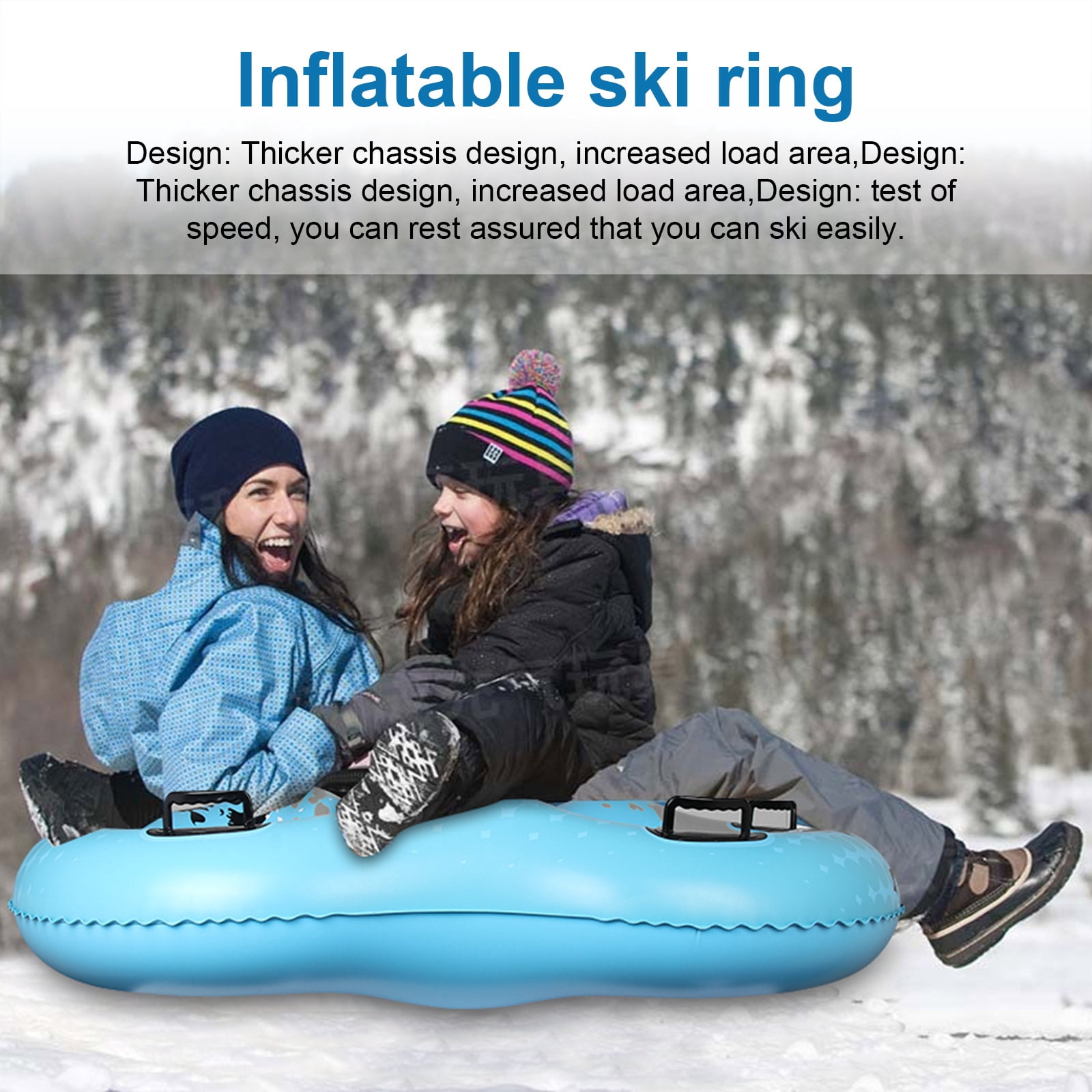 Snow Tubes 3-Pack Heavy Duty - 40 Inch Inflatable Sleds For Kids ...