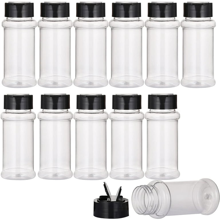 50 Pcs Plastic Spice Jars with Shaker Lids Spice Containers Plastic Spice  Bottles Seasoning Shaker Jars 3.3 Oz/ 100ml Seasoning Shaker for Storing