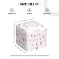 thumbnail image 3 of Uemuo Breast Cancer Awareness (4) Tissue Box Cover Holder, Square with Bottom Belt - PVC Leather Decorative Organizer for Tabletop, Bathroom, Car, Office, 3 of 8