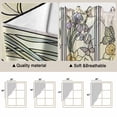 thumbnail image 5 of Butterflies Flowers Swag Curtains for Kitchen/Bedroom/Living Room, Vintage Geometric Colorful Glass Floral Scalloped Curtains 63 Inch Long, Window Swag Topper Curtains Valances 2 Panels Set 36"x63", 5 of 8