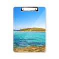 thumbnail image 1 of Agua de mar isla ciencia naturaleza foto Portapapeles Carpeta de escritura Placa de soporte A4, 1 of 4