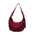 thumbnail image 3 of Bolsa de hombro simple bolso de nylon Crossbody para viajes al aire libre para acampar el trabajo de conducción Rojo, 3 of 9