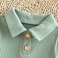 thumbnail image 3 of Toddler Baby Boy Summer Clothes Short Sleeve Buttons T-Shirt Tops Drawstring Shorts Sets 2Pcs Cotton Linen Outfits Kaprioy Baby Boy Clothes 0 3 6 12 18 Months, 3 of 5