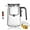 Gray 600ml+2 cups, variant on Tea Pot, Water Separation Glass Teapot with Wooden Handle, Witchcraft Teapot, Magical Teapot, Glass Teapot with Infuser, Glass Teapot with Strainer, Magic Tea Pot (Gray 600ml)