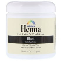 Rainbow Research, Henna, Hair Color & Conditioner, Black (Deep Ebony), 4 oz (pack of 1)