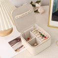 thumbnail image 1 of Meitianfacai European Hand Carry Jewelry Box With High Appearance Value And Large Capacity Ring Necklace Jewelry Box Solid Color With Metal Zipper, 1 of 6