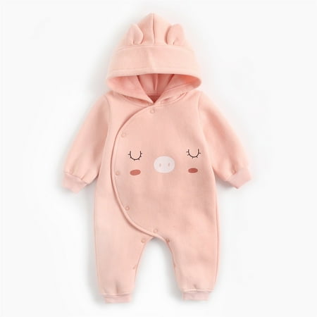 

Hunpta Toddler Kids Child Infant Newborn Baby Boys Girls Cute Cartoon Animals Long Sleeve Hooded Warm Romper Jumpsuit Outfits Clothes