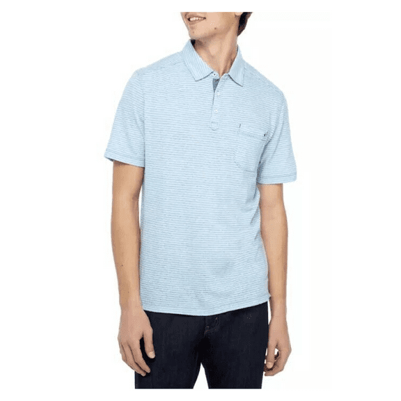 Tommy Bahama Men's Sand Harbor Stripe Polo Shirt, Short Sleeve, Blue, XL
