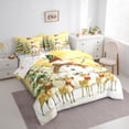thumbnail image 3 of Manfei Christmas Reindeer 7-Piece King Bedding Set,Cartoon Xmas Snowman Yellow White,Breathable Reversible Decor For Kids, 3 of 8