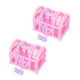 thumbnail image 5 of 2 cajas de tesoros para niñas, juguetes, caja de maquillaje para niñas, organizador de joyas de mesa, 5 of 8