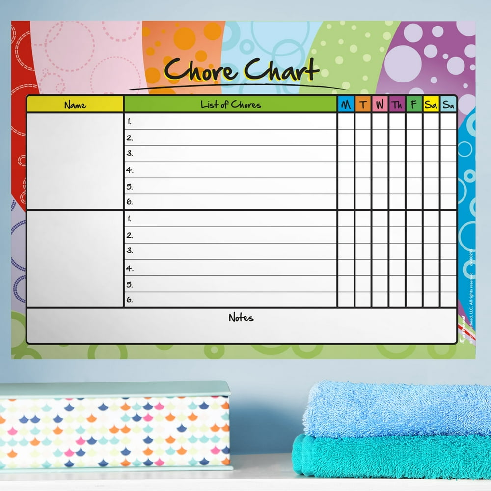 Fathead Dry Erase Chore Chart Large Removable Wall Decal Walmart
