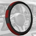 thumbnail image 5 of Deluxe Full Grain Authentic Leather Steering Wheel Cover Fits 14.5" - 15.5", 5 of 5