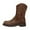 Coffee, variant on UngA Winter Boots Women's Cowboy Boots Mid Calf Cowgirl Embroidered Western Pointed Toe Chunky Heel Pull On Knee High Boots Coffee,6.5