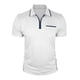 thumbnail image 5 of Ceisia Men's Slim Fit Short-Sleeve Half-Zip Polo Shirt Solid Color Contrast Decoration Spring Summer Shirt Gift, 5 of 6