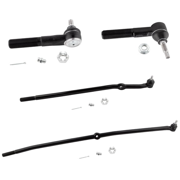 BOXI 4pcs Front Inner Outer Tie Rod Ends Fit for Dodge Ram 1500 2000-2001 / for Dodge Ram 2500 2000-2002 / for Dodge Ram 3500 2000-2002 | MDS1460 MDS1462 MES3526 MES3527