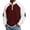 Wine, variant on Jalioing Sweatshirts for Men Casual Color Block Half Zip Stand Collar Texture Pullover Shirt Fashion Long Sleeve Tops