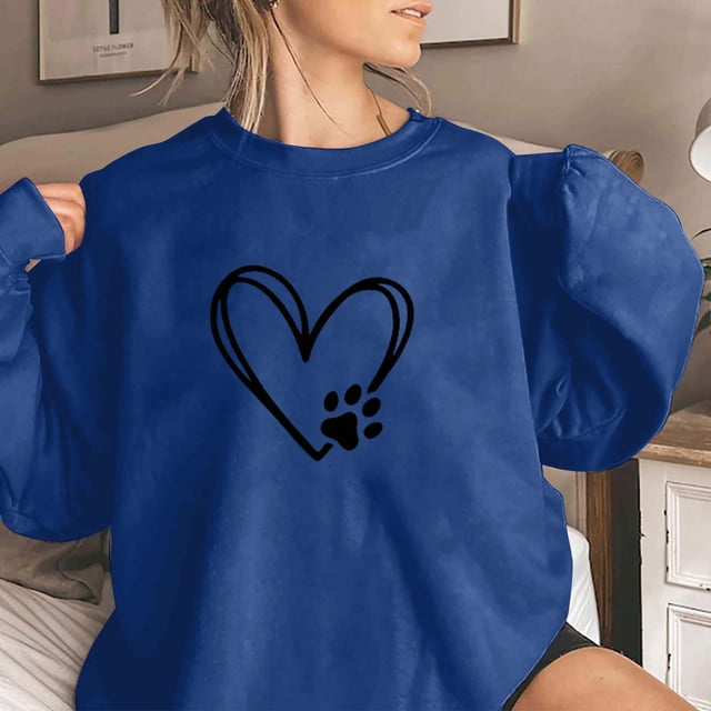 Amzcrzy Chandail pour Femmes Chandail à Col Rond pour Femmes Imprimé de Pâques à Manches Longues Chandails Sans Capuche Chemises à Manches Longues pour Femmes Chandail à Enfiler Chandail à Col Rond Chandail pour Femmes m
