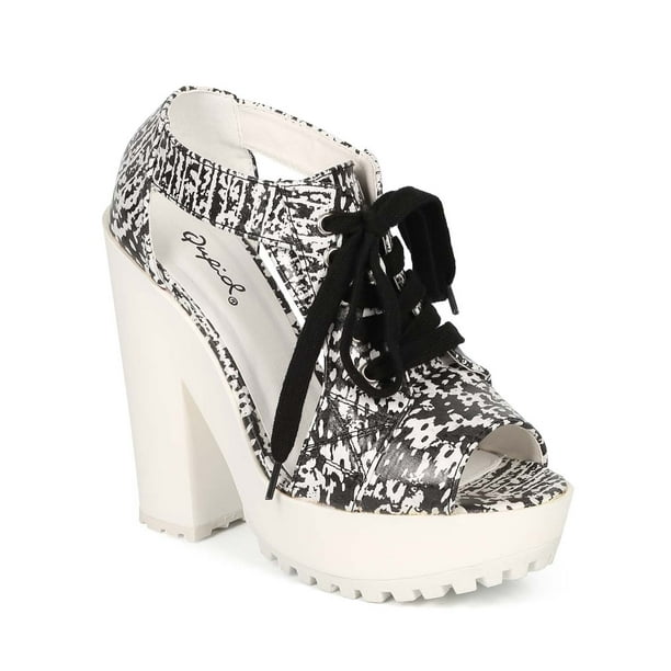 chunky heel ankle bootie