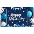 thumbnail image 3 of Blue Starry Background Happy Birthday Banner with Balloon Decorations Party Supplies Photography Props Birthday Party Decors Celebration Backdrop, 3 of 7