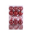 thumbnail image 1 of Yuarrent 30 unids/set bolas de Navidad ingredientes seguros textura de alta gama adornos reutilizables para árbol de Navidad Kits de decoración para fiestas Rojo, 1 of 6
