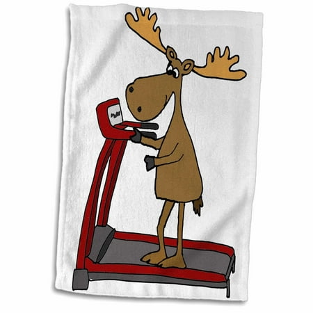 Sherlyn Funny Cute Moose Using Treadmill Exercise Hand