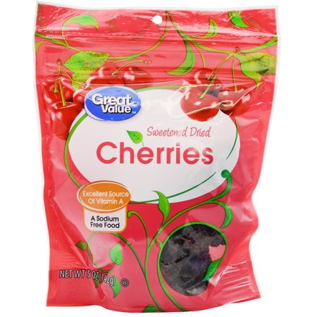 (3 Pack) Great Value Sweetened Dried Cherries, 5 (Best Dry Fruits For Health)