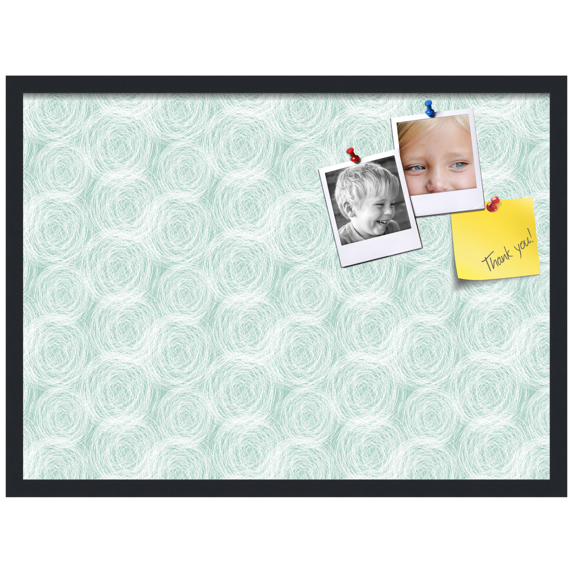 PinPix ArtToFrames 28x20 Custom Cork Bulletin Board    Poster Board Has a Fabric Style Canvas Finish, Framed in Satin Black (PinPix-1926)