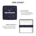 thumbnail image 4 of Goofa Copper-Gold Gloss Outline Navy Dark Blue Tissue Box Cover PVC Leather Tissue Holder Square Facial Tissue Case Facial Paper Organizer Dispenser for Bathroom, Vanity Countertop, 4 of 8