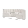 thumbnail image 5 of Bowery Hill Contemporary Cream Boucle Fabric Modular Sectional, 5 of 8