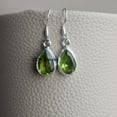 thumbnail image 4 of Sterling Silver 925 Earrings For Womens, August Birthstone, Bridesmaid Gift Earrings, Peridot, Gemstone Earrings, Christmas Gift For Her, 4 of 4