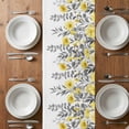 thumbnail image 4 of Table Runner 72 Inches Long for Kitchen Dining, Yellow Floral Dresser Scarf Farmhouse, Dining Table Decorations for Wedding/Parties, Farmhouse Spring Flowers Leaves 18 x 72 In, 4 of 8