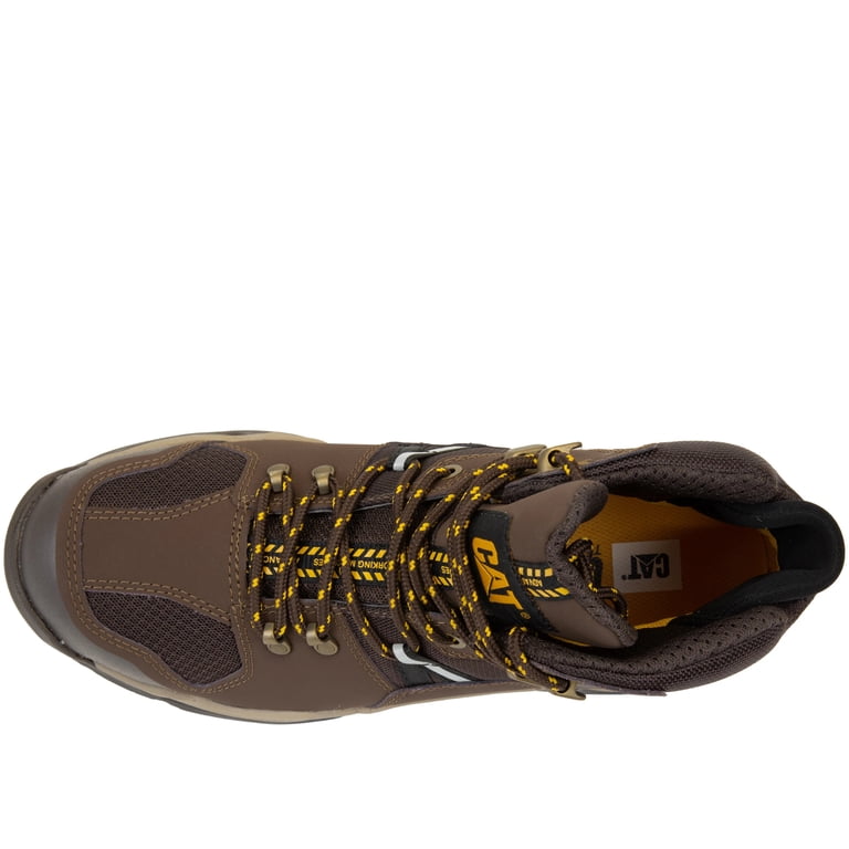 NWT Cat Footwear Men\'s Provoke Mid Waterproof Alloy Toe Construction Boot Caterpillar Provoke Mid Alloy Toe Chocolate - Walmart.com main image 4