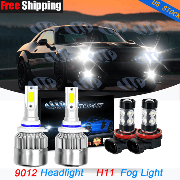 AlexTong White LED Automotive Bulb fits Dodge Challenger 4 Pack