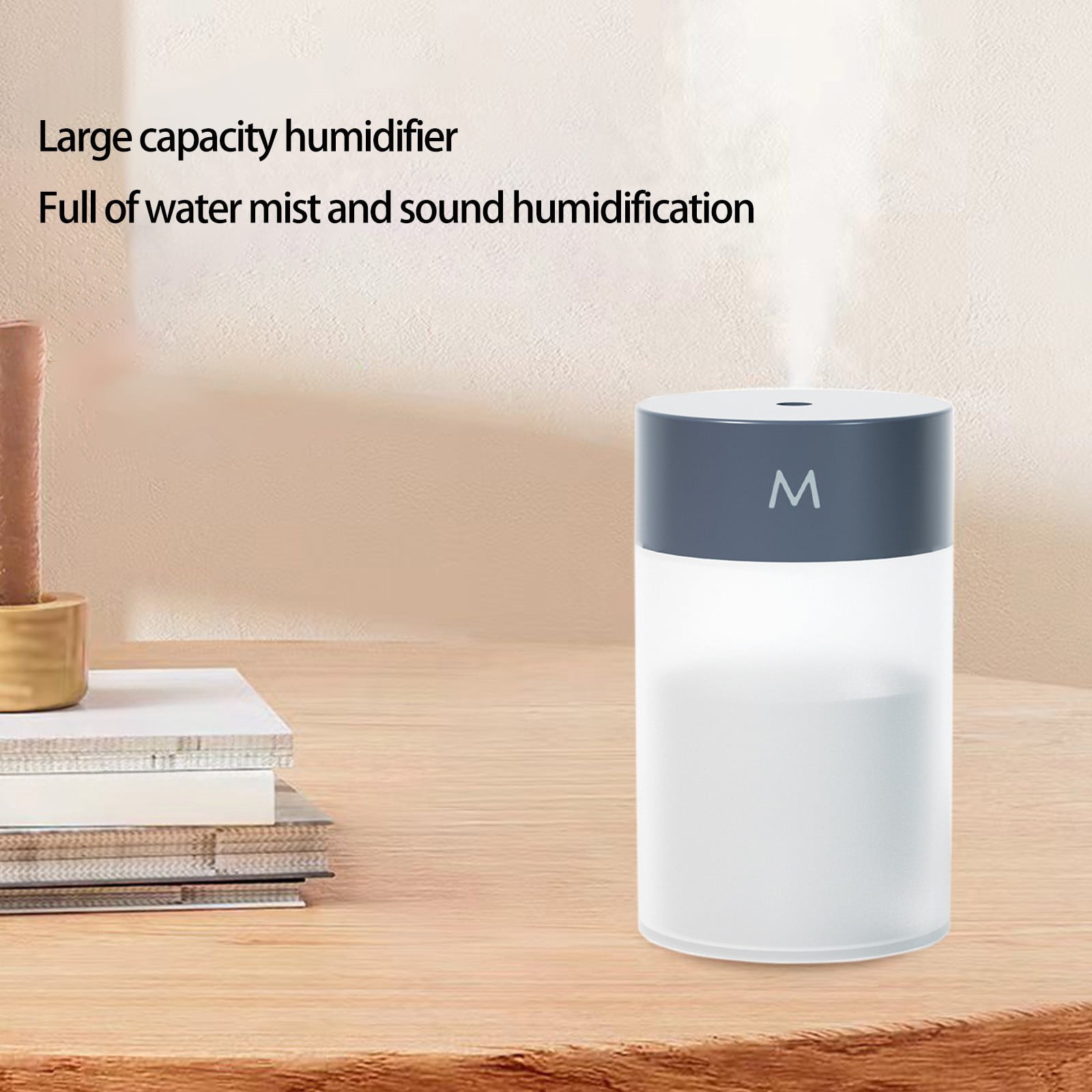 Weloille Cool Mist Humidifier for Bedroom, Babies and Plants, Ultra Quiet Mini Humidifier, Portable, Plastic Construction, in White, Gray, Pink