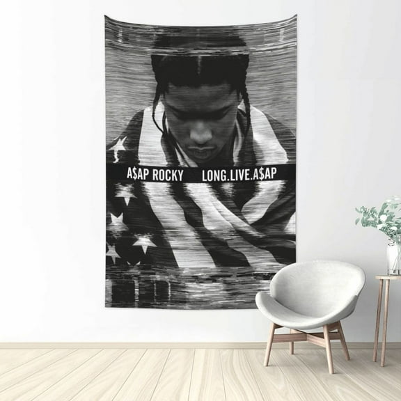 A$Ap Rocky Tapestry Wall Hanging Home Decoration Wall Blanket Dormitory Living Room Bedroom Backdrop Poster( 60x40inch)