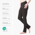 thumbnail image 3 of Fishers Finery Women's Ecofabric Straight Leg Yoga Pant; Cotton & Modal Blend (Black, L), 3 of 6
