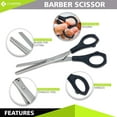 thumbnail image 5 of Cynamed Professional Razor Edge Series Barber Hair Cutting Scissors -Stainless Steel Salon Scissors - Overall Length - Fine Adjustment - Premium Shears for Hair Cutting, 5 of 7