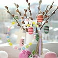 thumbnail image 6 of Matoen Easter Basket Stuffers, Easter Tiered Tray Decor Items,Colorful Wood Bead Garland with Jute Tassel, Rustic Wooden Bead Spring Farmhouse Home Decor, 6 of 6