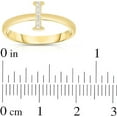thumbnail image 4 of Floreo 10k Yellow Gold Letter A-Z Small Block Alphabet Character CZ Initial Ring, 4 of 5
