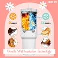 thumbnail image 3 of Baseball Mom Tumbler 40oz - Softball Coach Gift - Stainless Steel Insulated Cup with Handle & Straw - Mothers Day Birthday, 3 of 6
