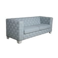 thumbnail image 3 of Acme Furniture Saree Sofa, Light Teal Chenille & White Finish, 3 of 3