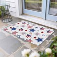 thumbnail image 2 of 4th of July Doormat Outdoor Entrance 16"x24", Independence Day Blue Red Star Fireworks Absorb Moisture Dirt Door Mats, Non-Slip Rubber Backing Floor Mats Indoor, Low-Profile Front Door Rugs, 2 of 9