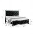 thumbnail image 2 of Reve & Belle King Bed with LED Lights Solid & Manufactured Wood Black, 2 of 3