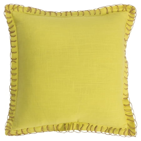 Rizzy Home 18"x18" lime green solid polyester filled pillow