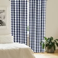 thumbnail image 2 of Ambesonne Blue Curtains, Old Home Tile Inspired, Pair of 28"x95", Navy Blue and White, 2 of 5