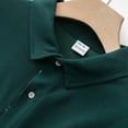 thumbnail image 4 of Savings Up to 50% off Mens T-shirts, Men Casual Color Blocked Turndown Collar Button Short Sleeved Shirt M, Green, 4 of 9