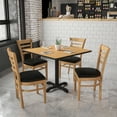 thumbnail image 2 of Flash Furniture HERCULES Series Ladder Back Natural Wood Restaurant Chair - Black Vinyl Seat, 2 of 11
